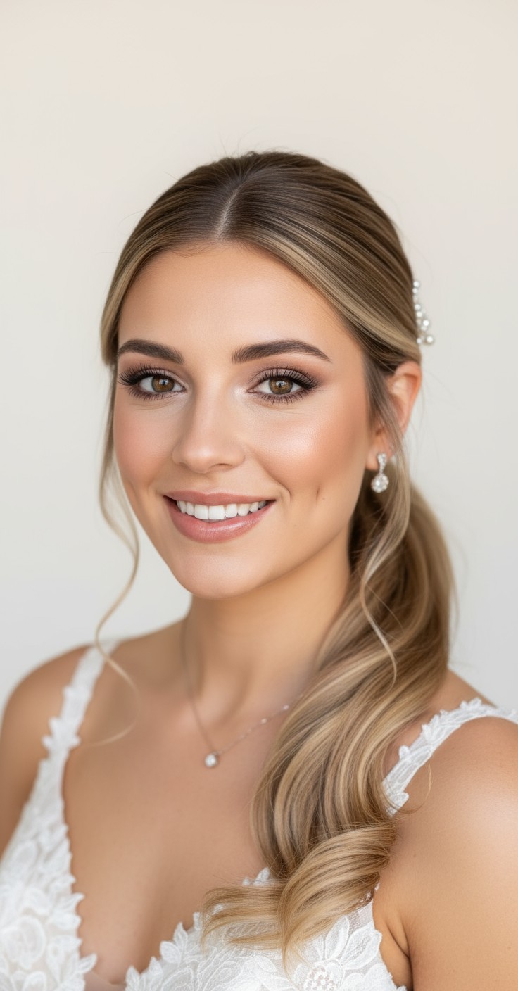 After Bridal Ponytail